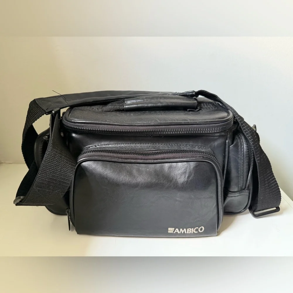Ambico Leather Camera Shoulder Bag with Strap
